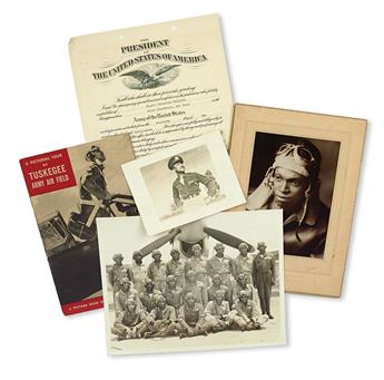(MILITARY--WORLD WAR TWO.) TUSKEGEE AIRMEN. An extraordinarily rich archive of three Tuskegee Airmen: First Lieutenant Eugene W. Willia
